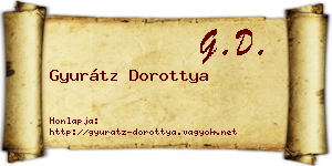 Gyurátz Dorottya névjegykártya
